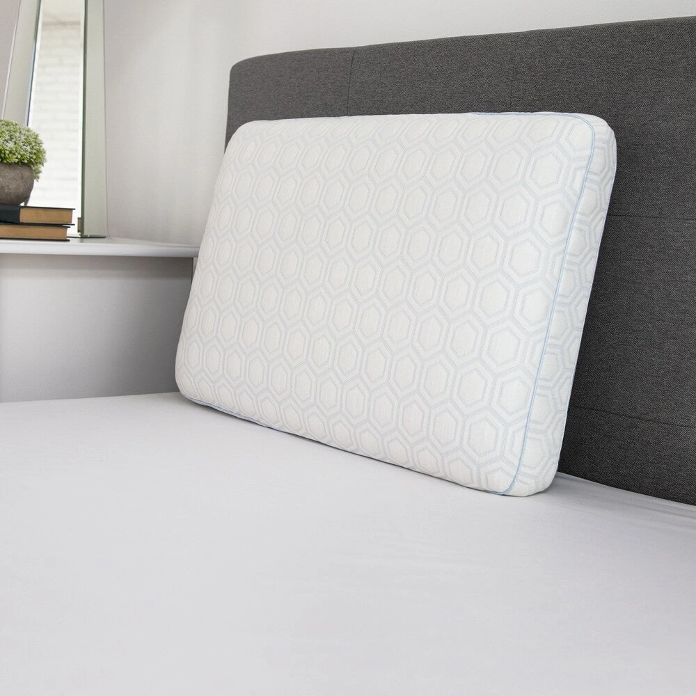 Luxury Gel-Infused Memory Foam King Gusseted Bed Pillow pillows,bed pillow,sleeping cushion