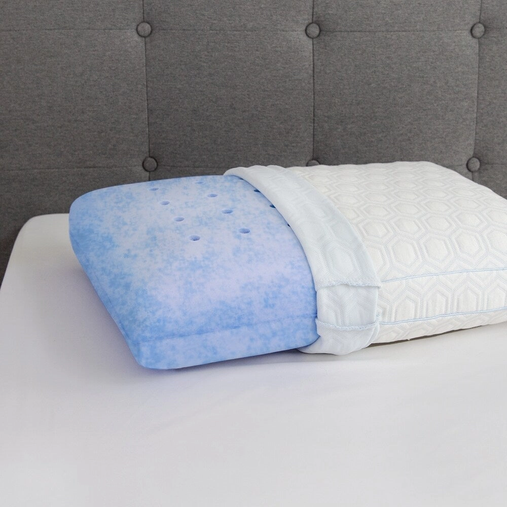 Luxury Gel-Infused Memory Foam King Gusseted Bed Pillow