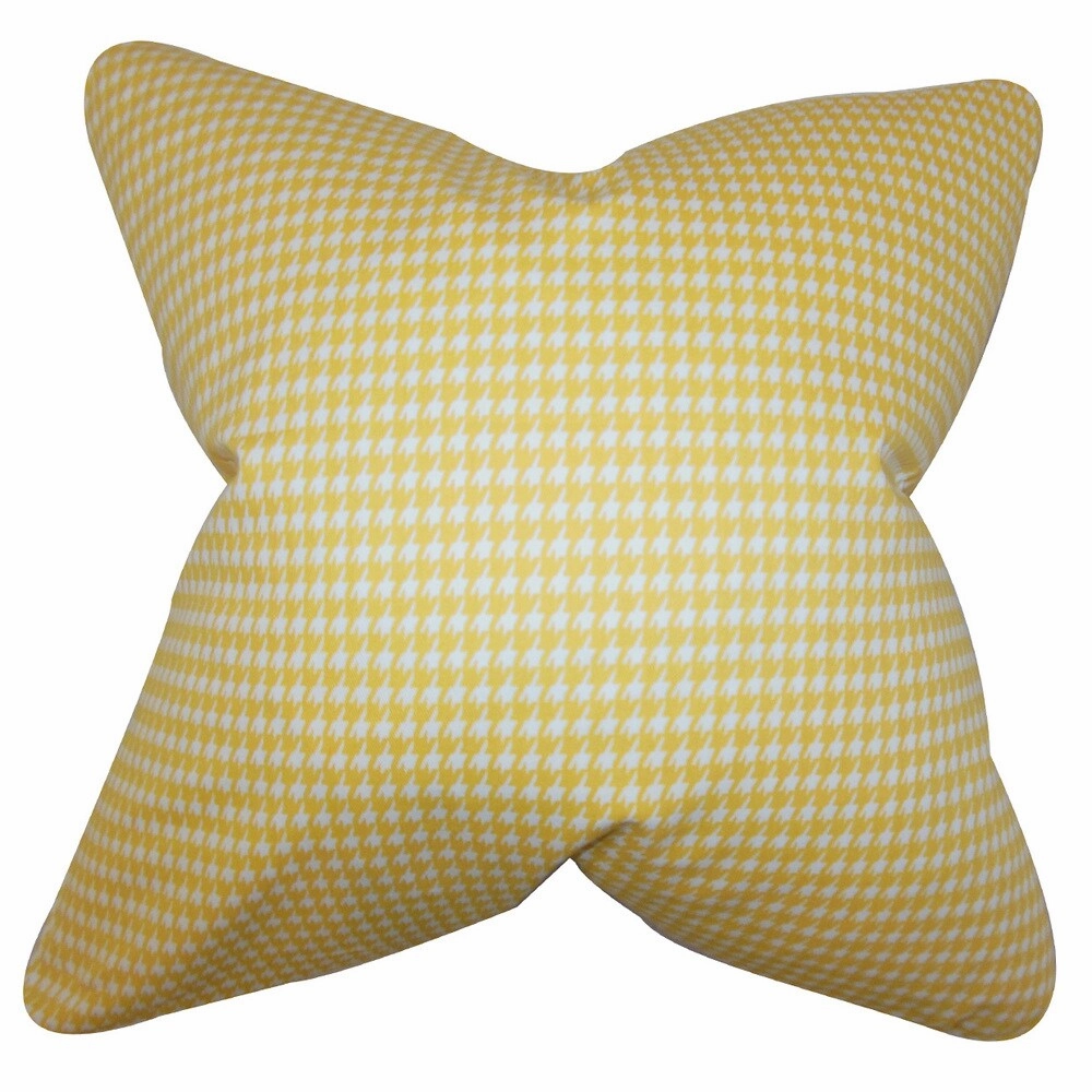 Lviv Houndstooth Euro Sham Yellow pillowcases,cotton pillow covers,bed linen