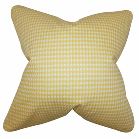Lviv Houndstooth Euro Sham Yellow pillowcases,cotton pillow covers,bed linen