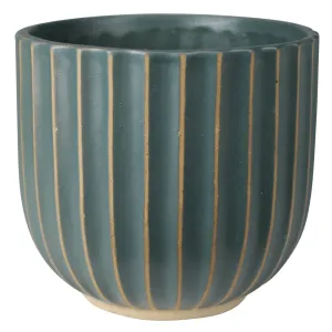 Lyna Scalloped Cachepot, Ceramic - Green Vase,Ceramic Vase