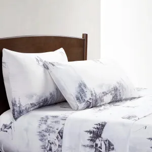 Lyocell Ski Resort Theme Sheet Sets pillow inserts, mattress pad