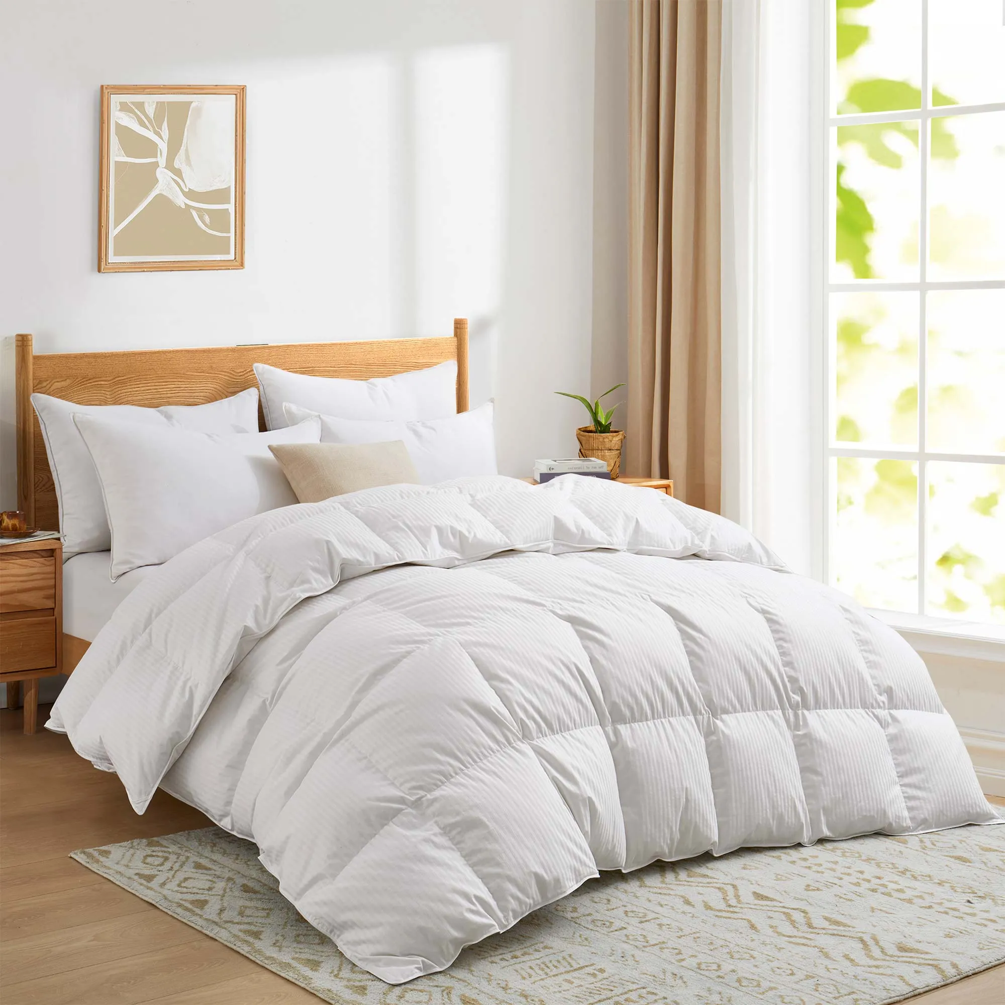 Made in Germany 800 Fill Power 90% Down Fill European White Duck Down Comforter- Year Round ecco Shoes