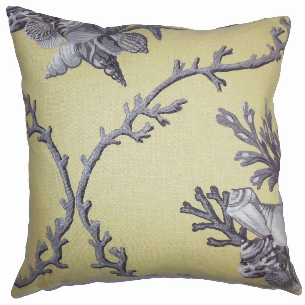 Maj Coastal Euro Sham Yellow Gray pillowcases,cotton pillow covers,bed linen