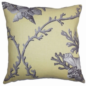 Maj Coastal Euro Sham Yellow Gray pillowcases,cotton pillow covers,bed linen