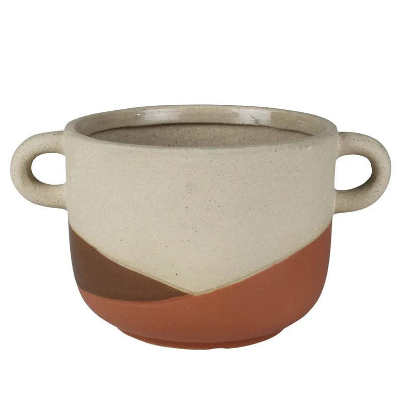 Manitu Cachepot with Handles, Ceramic - Sm Vase,Ceramic Vase