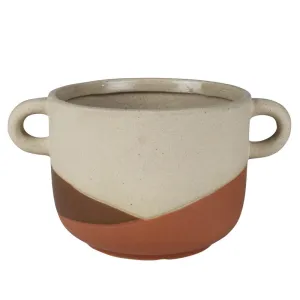 Manitu Cachepot with Handles, Ceramic - Sm Vase,Ceramic Vase