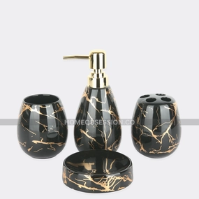 Marble Design Bath Set Shower Curtain,Waterproof Curtain