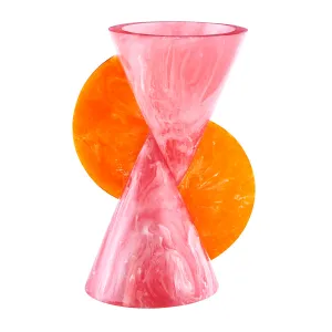 Marbleized Conical Vase | Jonathan Adler Mustique Vase,Glass Vase
