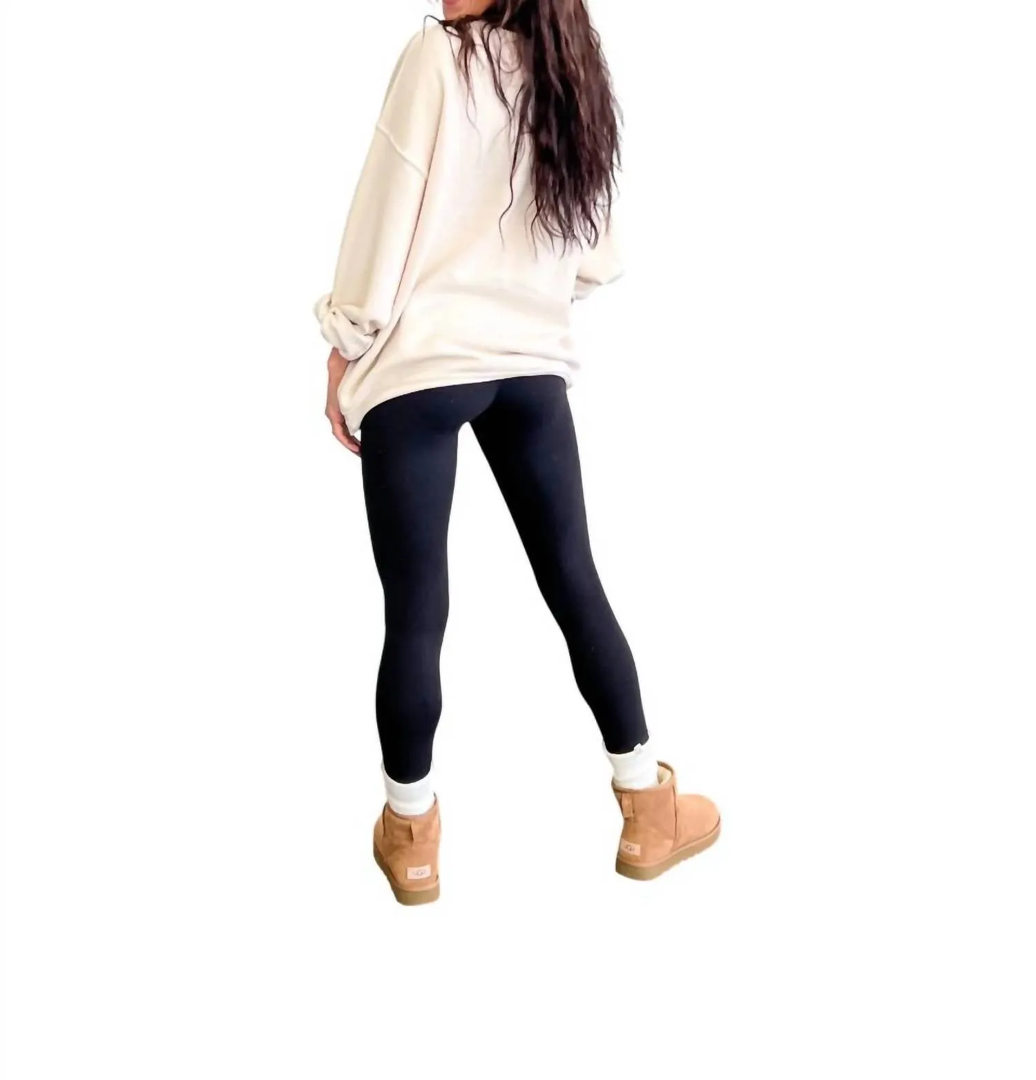 Mariah Carey All I Want For Christmas Bf Crew Sweater Top In Dirty White