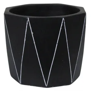 Marley Cachepot, Cement, Black Vase,Ceramic Vase