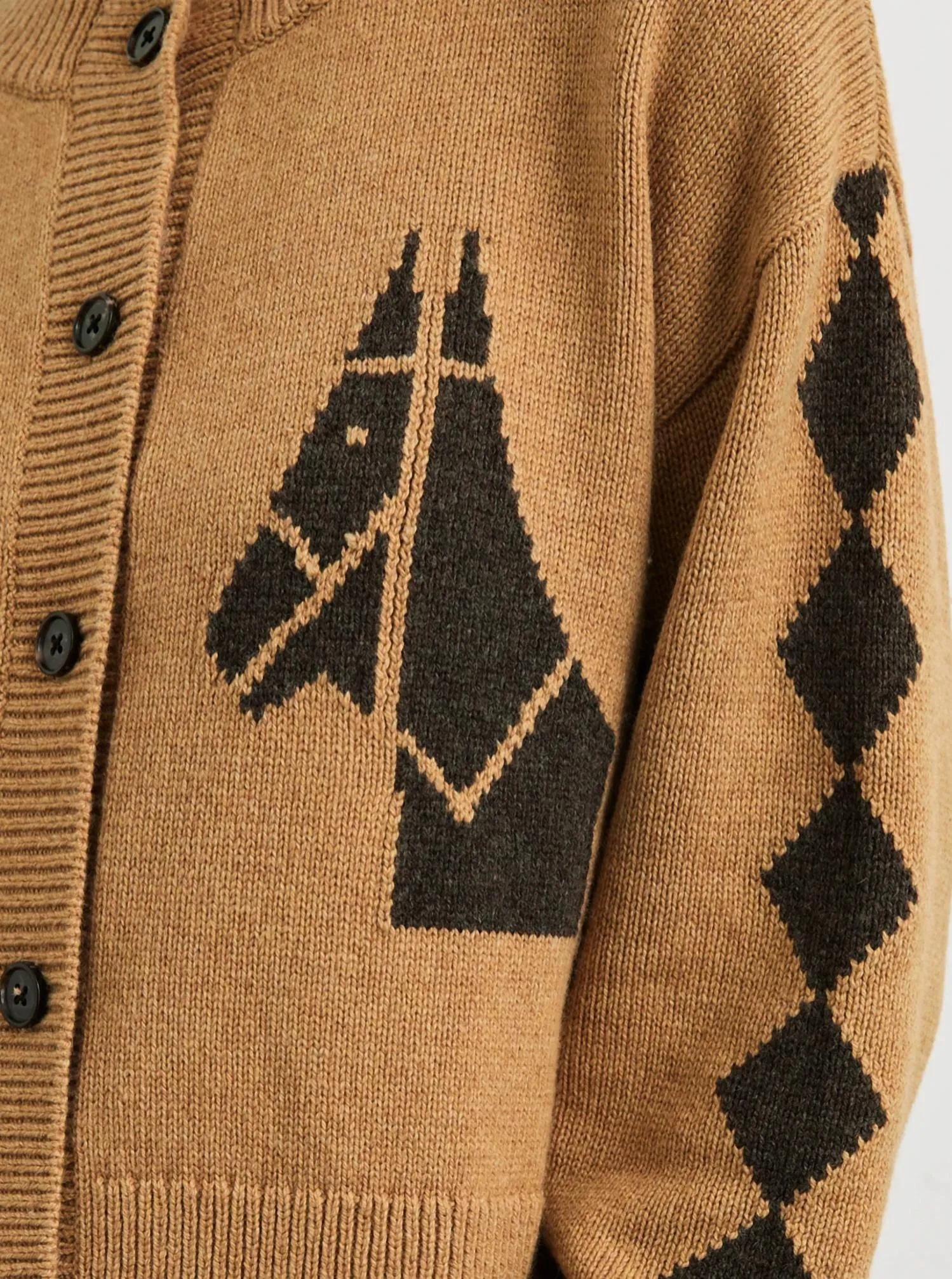 Mavie Cardigan In Camel Stables