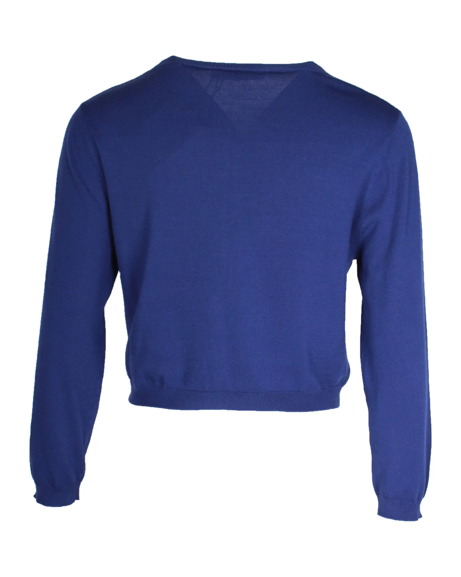 Max Mara Weekend Cropped Cardigan in Blue Viscose