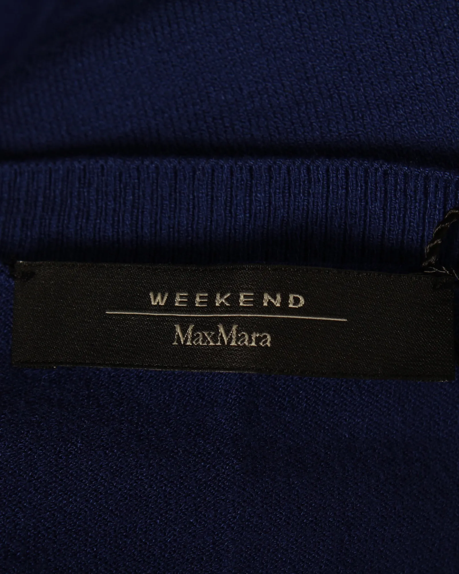 Max Mara Weekend Cropped Cardigan in Blue Viscose