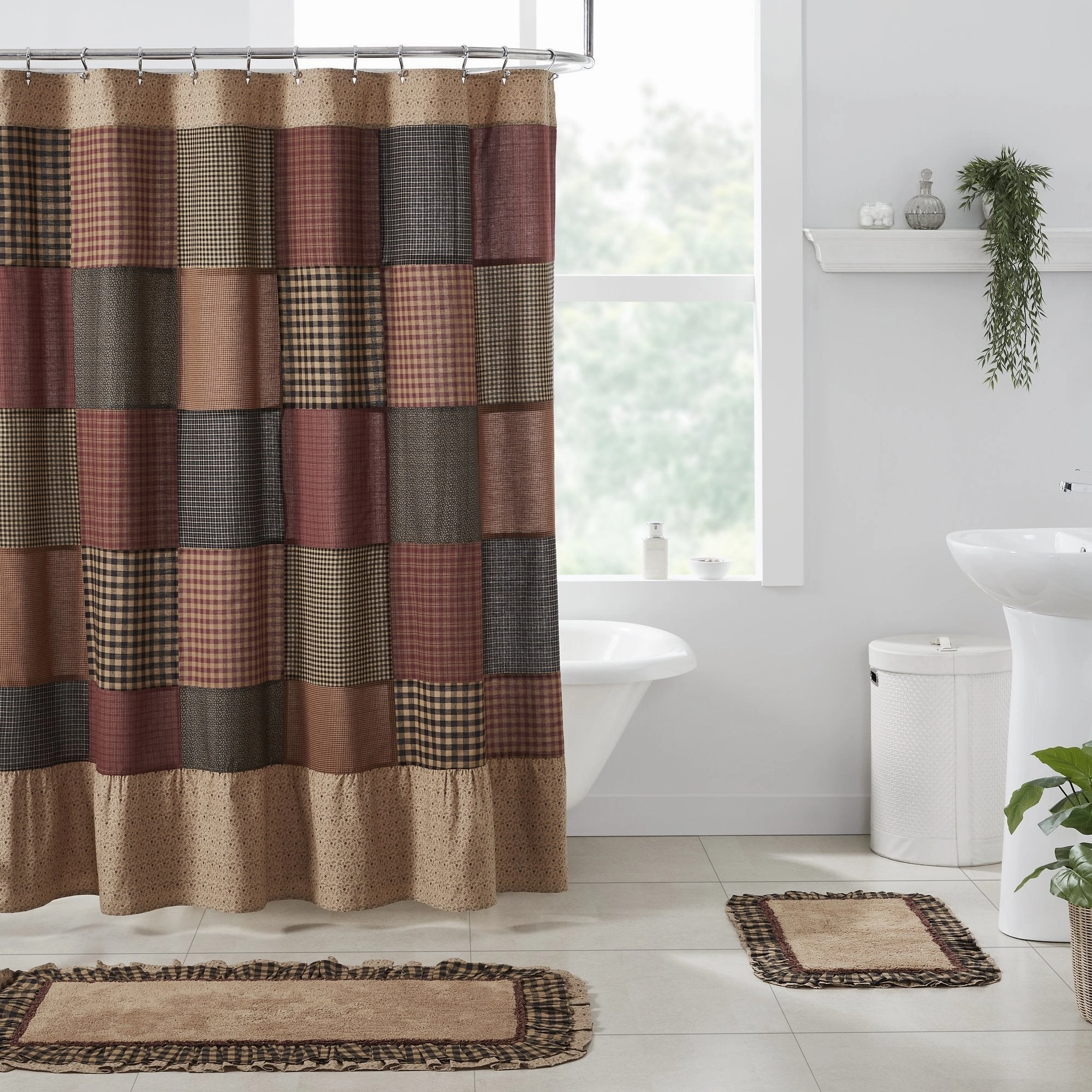 Mayzie Patchwork Shower Curtain Lighting,Lamps Fixtures