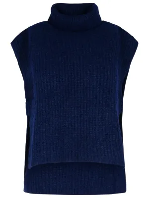 Megan' Navy Alpaca Blend Vest