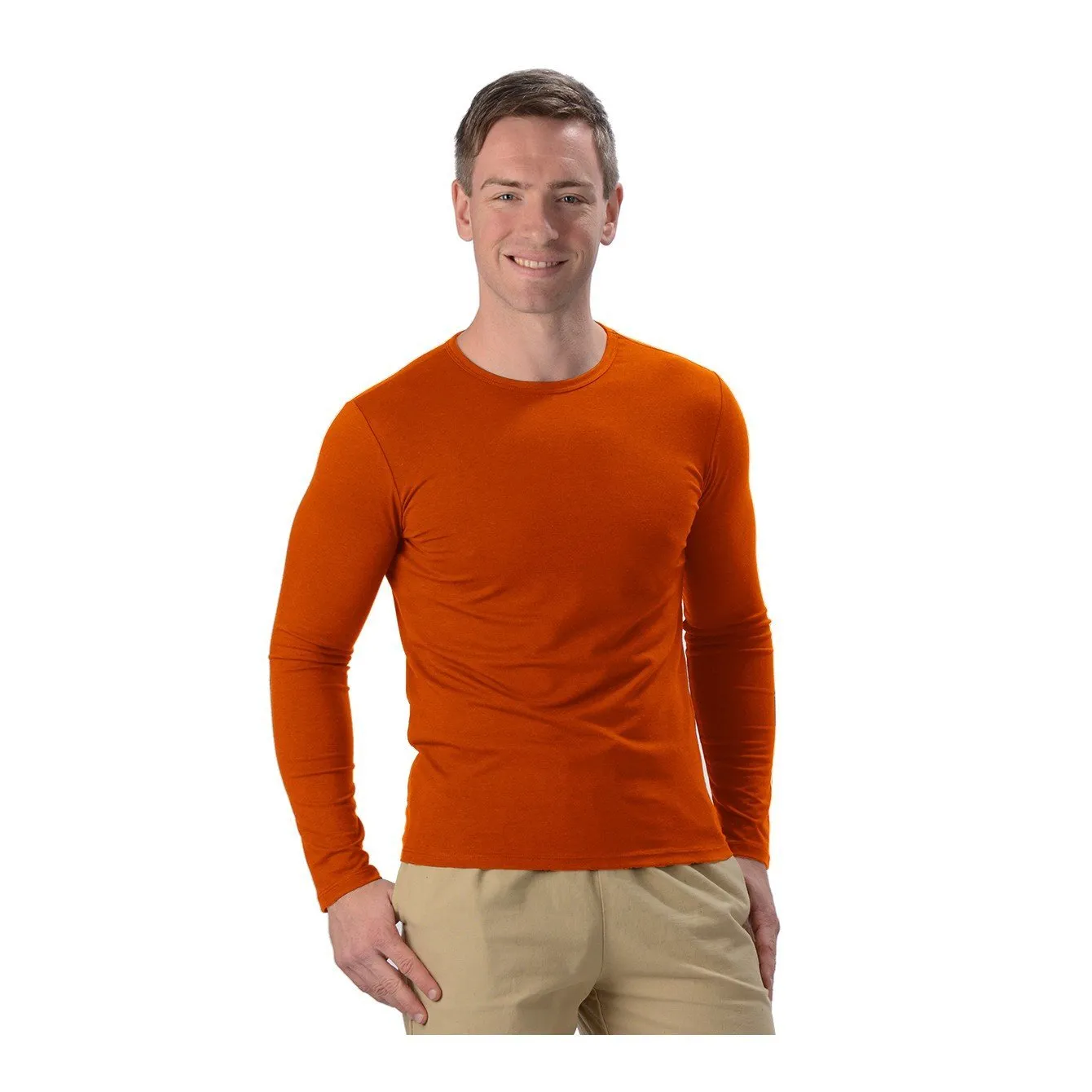 Men's Bamboo Fitted Long Sleeve Top