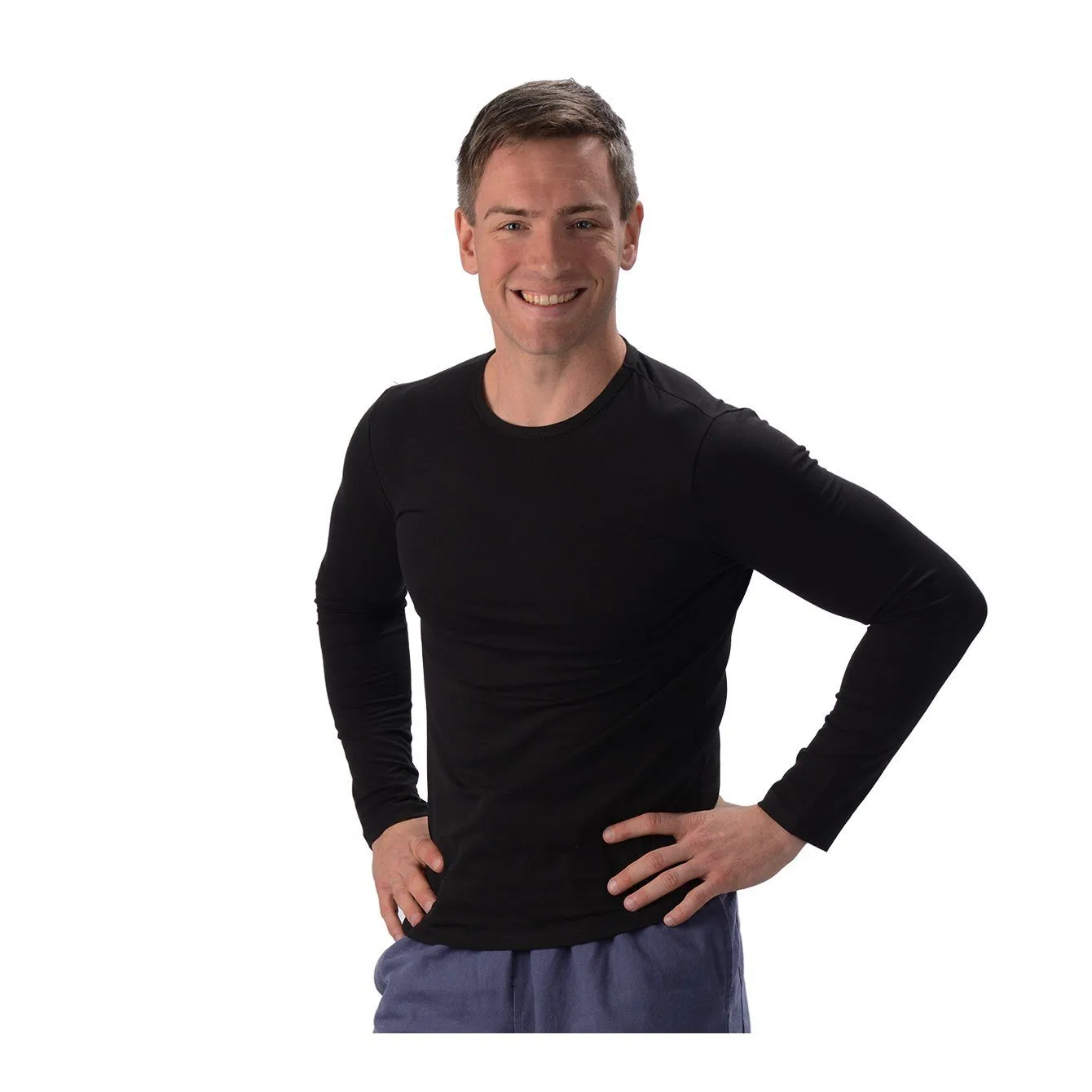 Men's Bamboo Fitted Long Sleeve Top