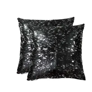 Metallic Acid Wash Black Cowhide Throw Pillows storage cart, utility cart