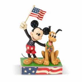 Mickey and Pluto Patriotic Decorative Mirror,Wall Mirror
