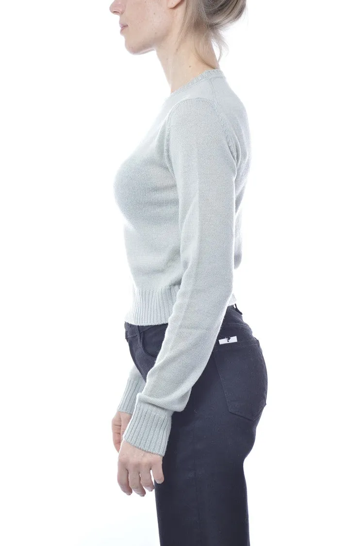 Mint Wool Crop Sweater
