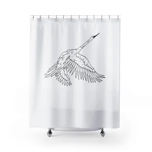 Modern Shower Curtain | Black White Flying Swan Lighting,Home Lighting