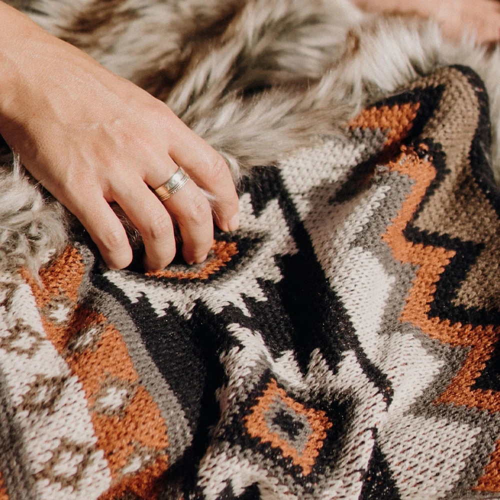 Mohave Faux Fur Knitted Blankets - 2 Sizes