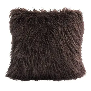 Mongolian Faux Fur Throw Pillow in Dark Mocha storage cart, utility cart