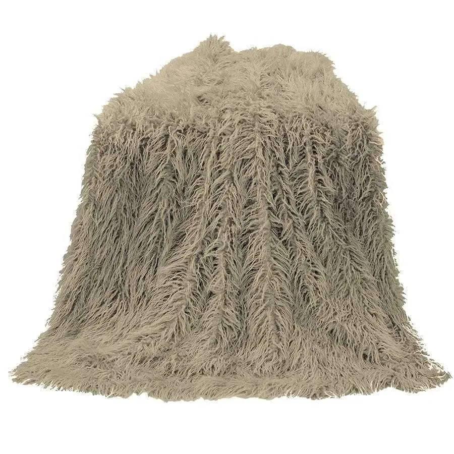 Mongolian Faux Fur Throw Pillows