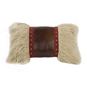 Mongolian Fur Oblong Accent Pillow storage cart, utility cart