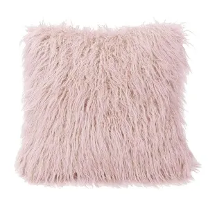 Mongolian Fur Throw Pillow - Blush storage cart, utility cart