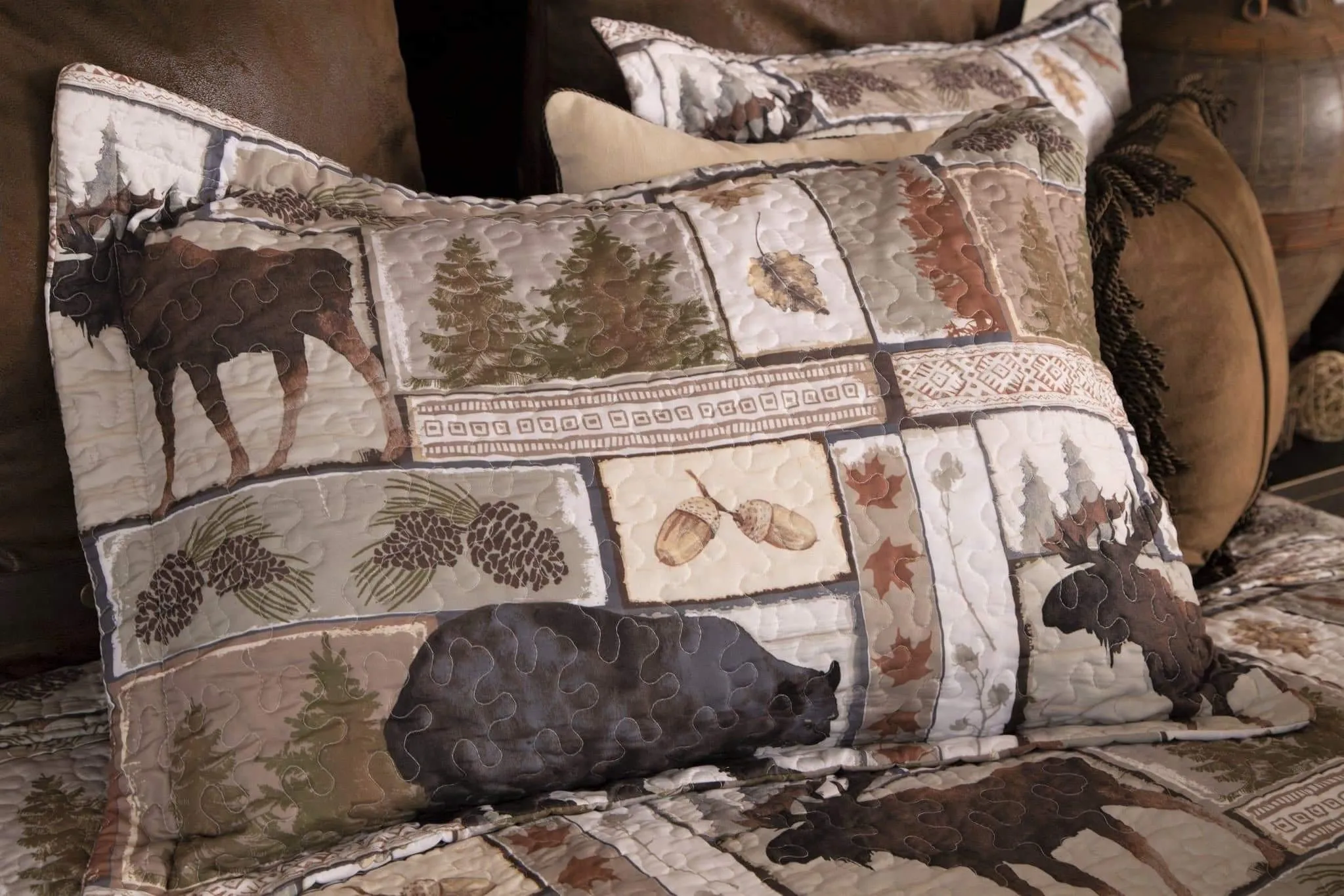 Moose Lodge Quilted Bedding