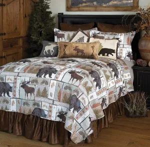 Moose Lodge Quilted Bedding bedding set, comforter set