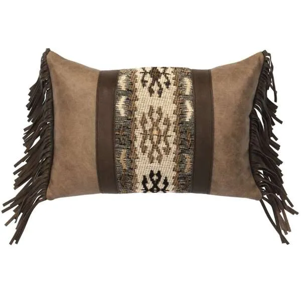 Mountain Storm Fringed Leather Pillow storage cart, utility cart