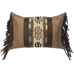 Mountain Storm Fringed Leather Pillow storage cart, utility cart