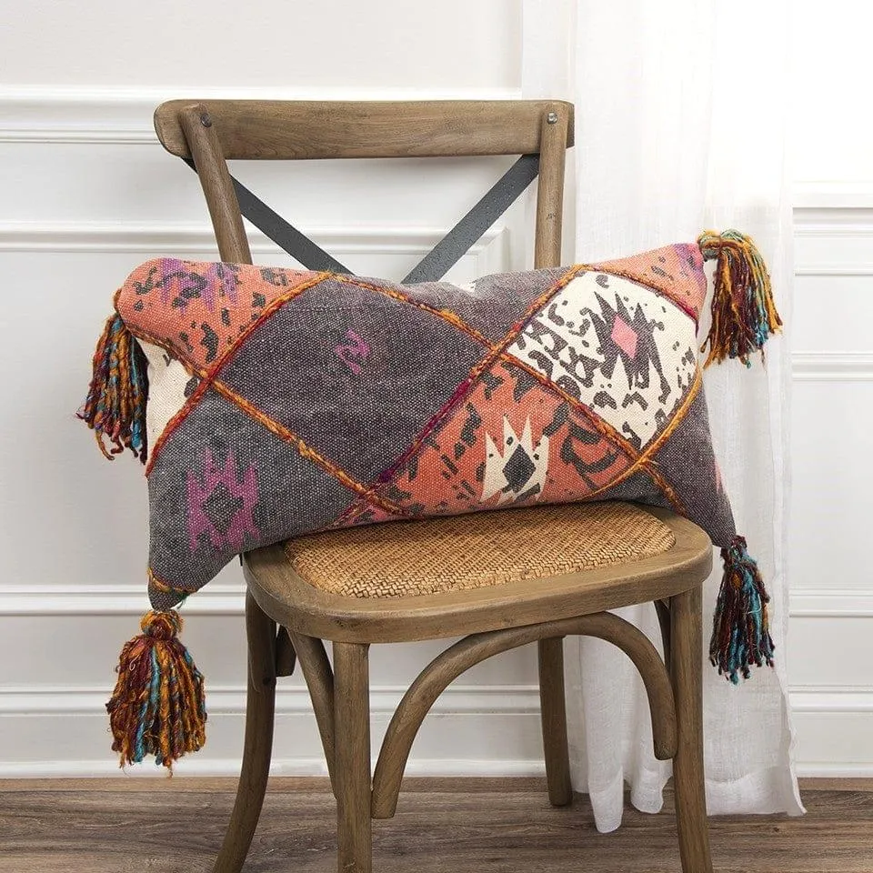 Multi Color Tribal Accent Pillow