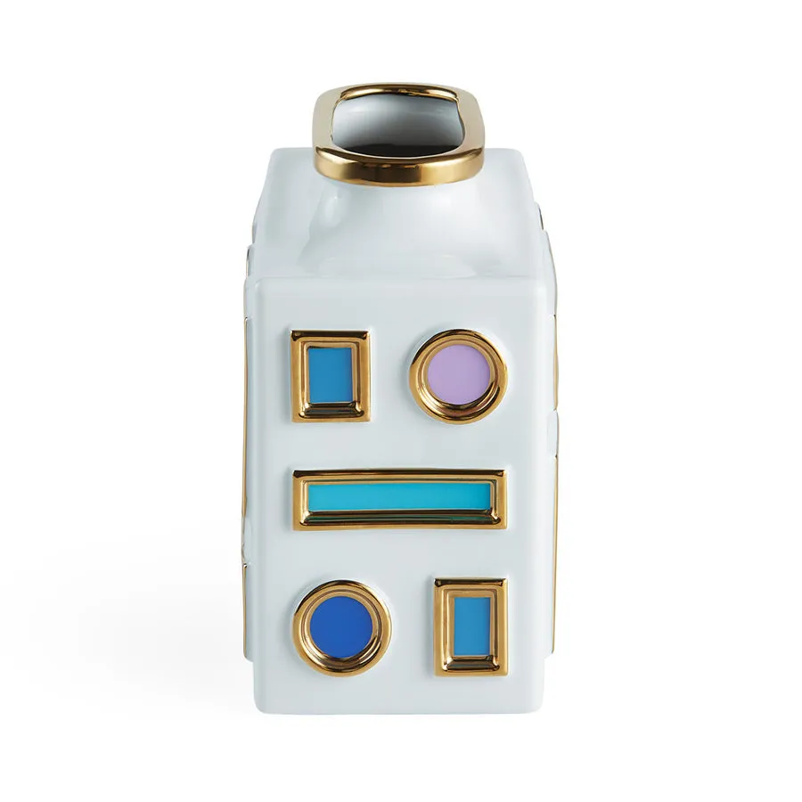 Multicolored Porcelain Low Vase | Jonathan Adler Emilio