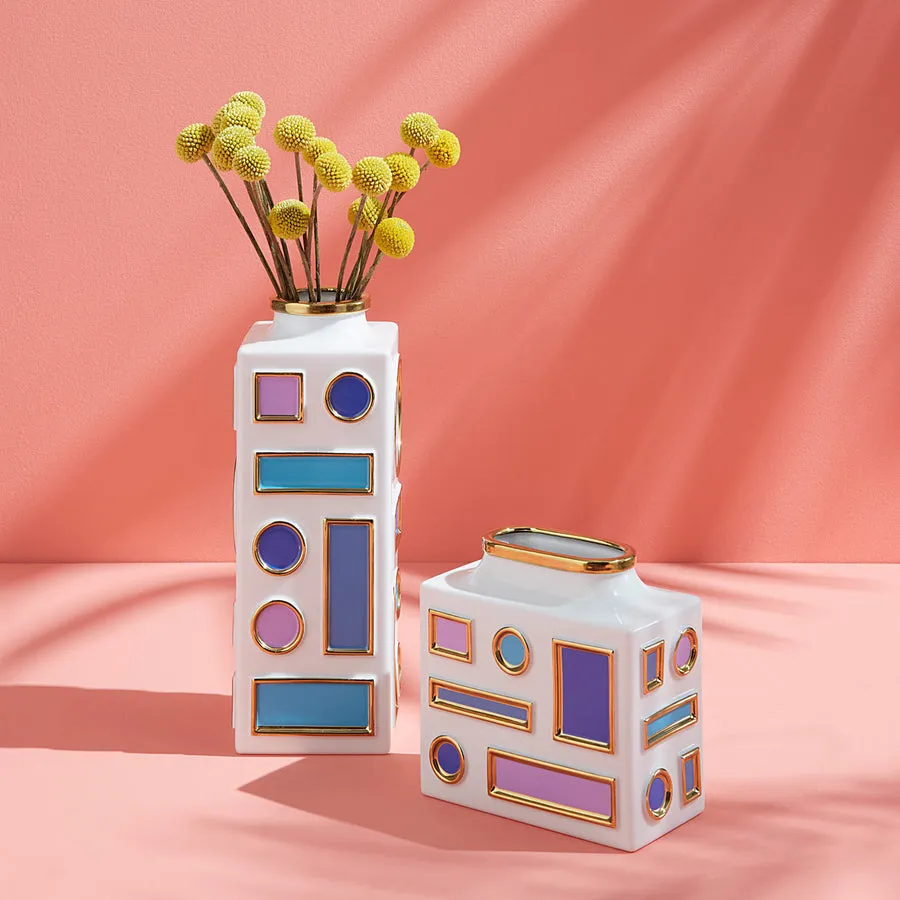 Multicolored Porcelain Tall Vase | Jonathan Adler Emilio
