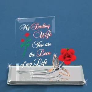 My Darling Wife You Are the Love of My Life Rose Decorative Mirror,Home Decor Mirror