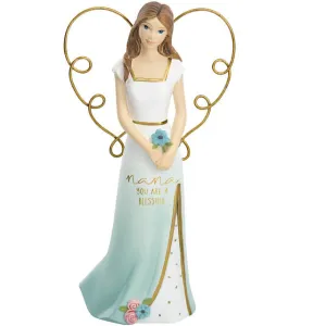 Nana a Blessing Angel with Flower Figurine 5.5" Decorative Mirror,Home Decor Mirror