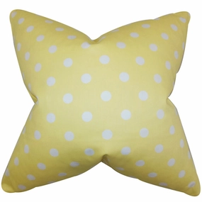 Nancy Polka Dots Euro Sham Canary pillowcases,cotton pillow covers,bed linen
