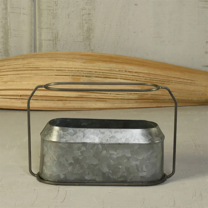 Napa Vase, Metal & Zinc - Oval, Lrg - Zinc