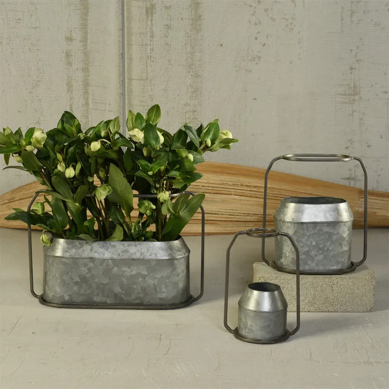 Napa Vase, Metal & Zinc - Oval, Lrg - Zinc