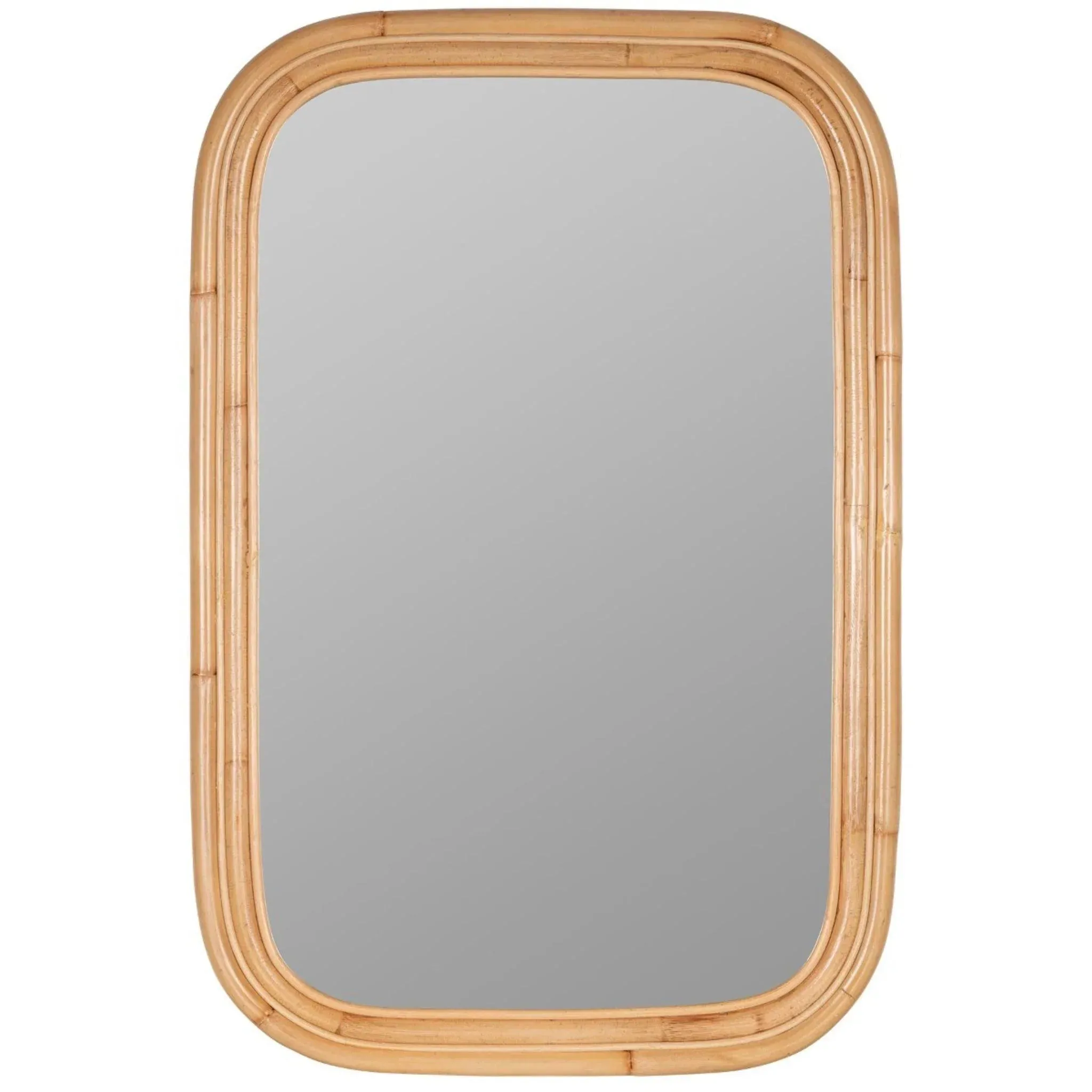 Natural Bamboo Curved Rectangular Framed Wall Mirror Cutting Board,Kitchen Board