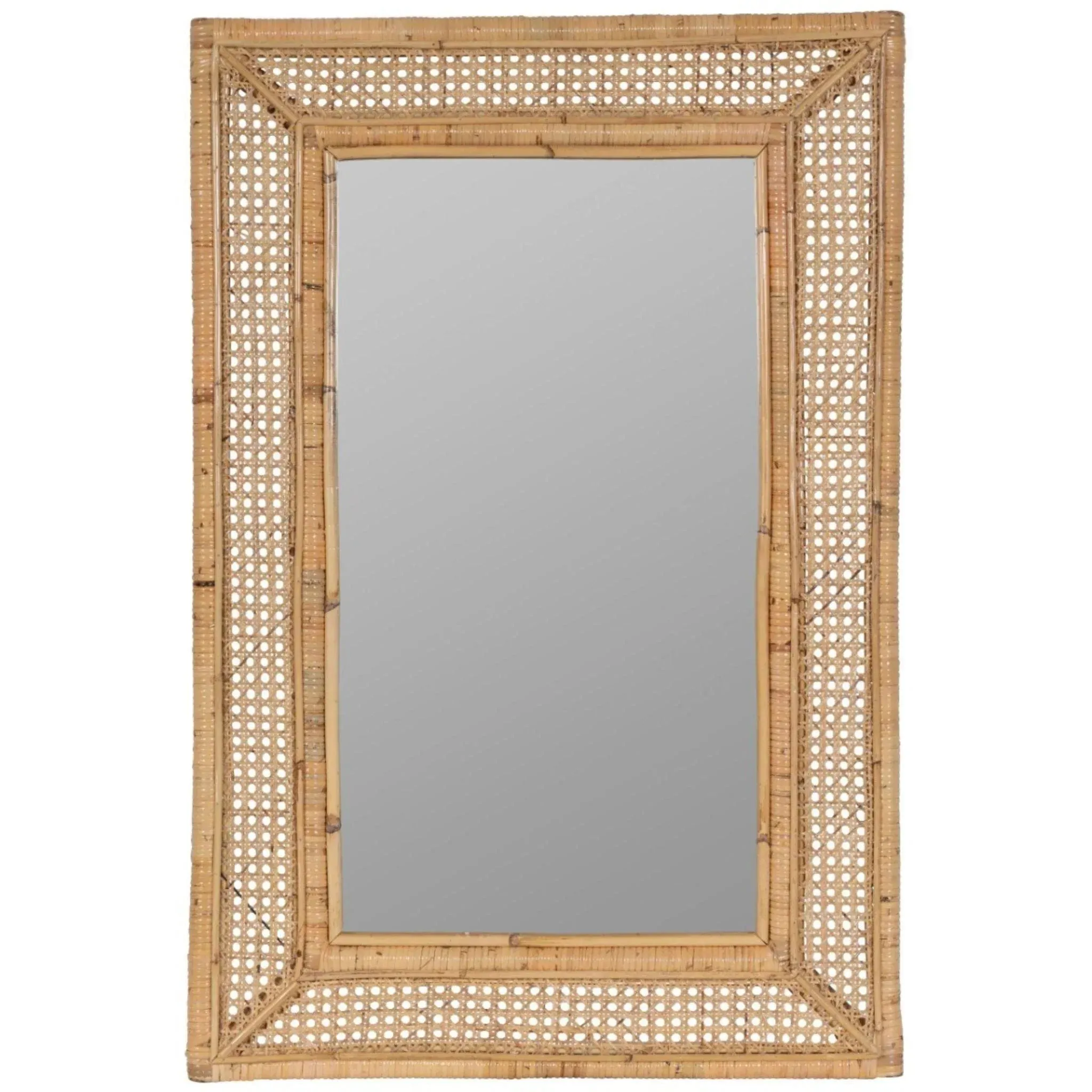 Natural Rattan and Cane Framed Wall Mirror Cutting Board,Kitchen Board
