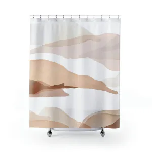 Nature Minimalist Shower Curtain | Mountains Lighting,Home Lighting
