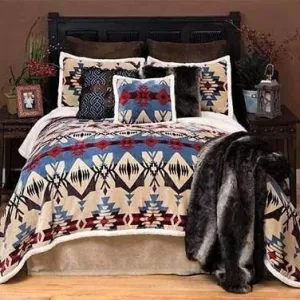 Navajo Sky Southwestern Sherpa Bedding bedding set, comforter set