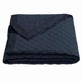 Navy Blue Quilted Coverlet bookcase, standing shelf