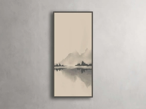 Neutral Horizon I Framed Print Wall Art,canvas wall art set