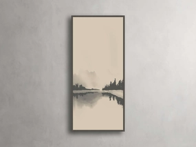 Neutral Horizon III Framed Print Wall Art,canvas wall art set